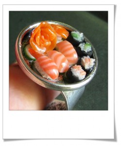 Bague plat de maki et sushi