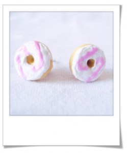 Boucles d'oreilles donuts fimo