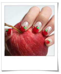 Nail art pommes